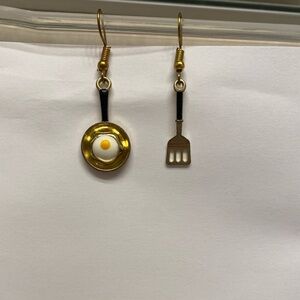 Fried Egg and Spatula Earrings